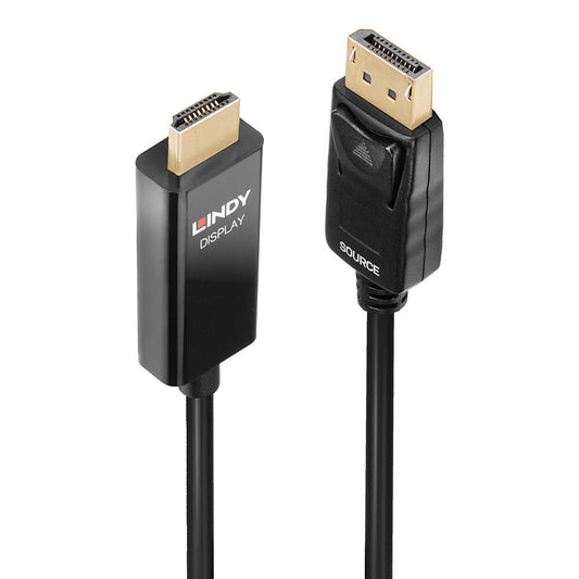 Lindy - 40925 adaptador de cable de vídeo 1 m DisplayPort HDMI Negro