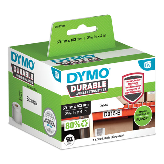 DYMO - Durable Blanco Etiqueta para impresora autoadhesiva