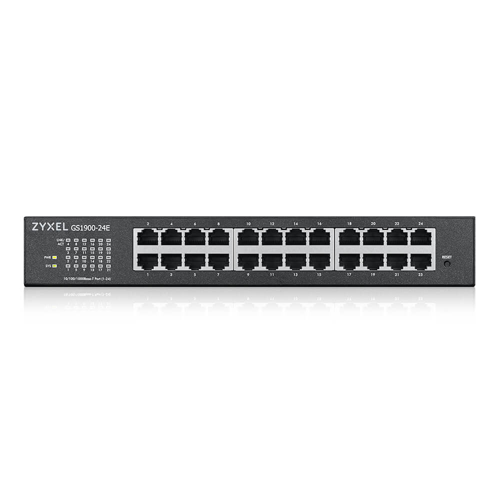 Zyxel - GS1900-24E-EU0103F switch Gestionado L2 Gigabit Ethernet (10/100/1000) 1U Negro