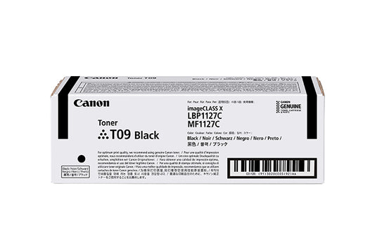 Canon TONER T09 BK cartucho de tóner 1 pieza(s) Original Negro