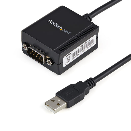 StarTech.com - Cable 1 8m USB a Puerto Serie Serial RS232 DB9 con Retención del Puerto de Asignación COM