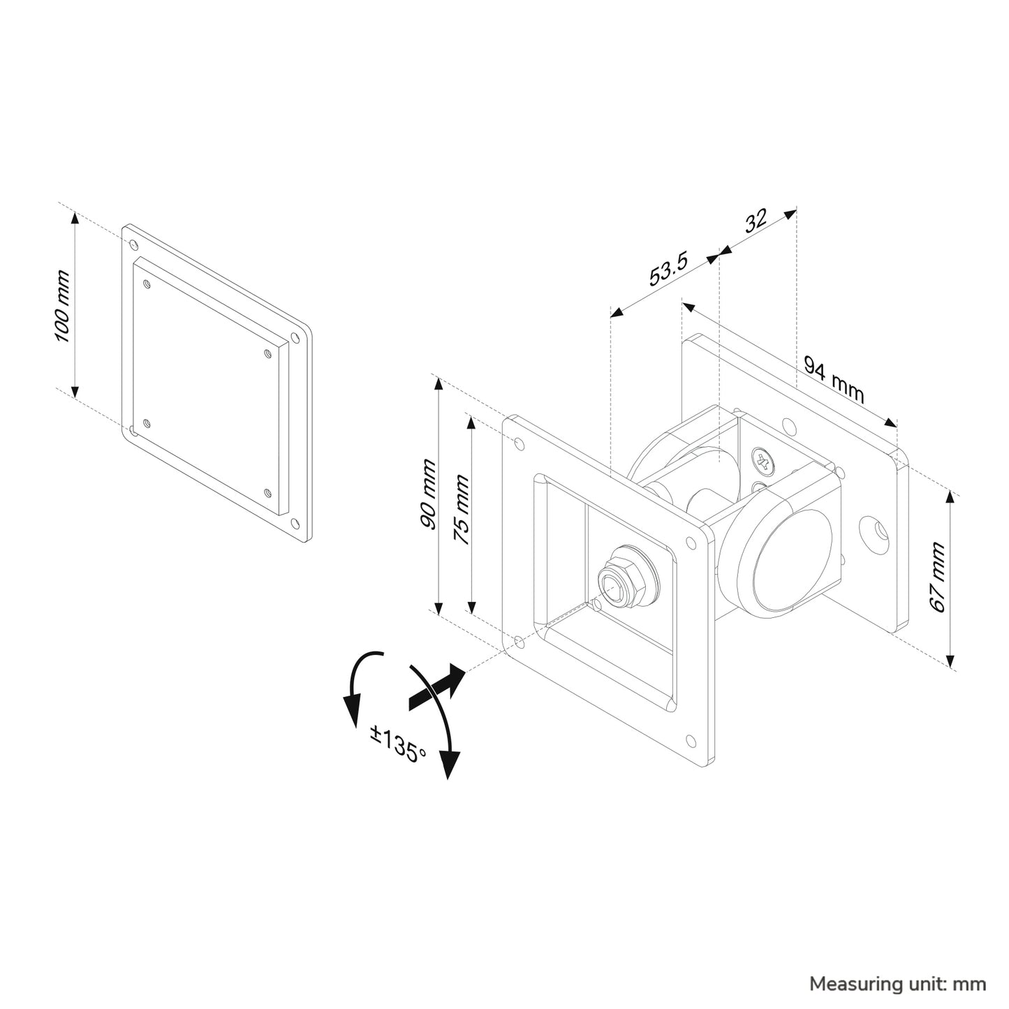 Neomounts - Soporte para barra de herramientas para monitor