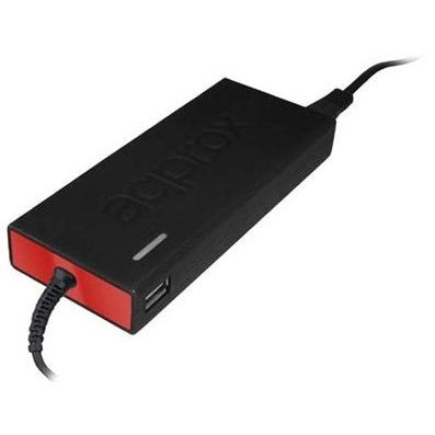 Approx - APPUA90SLIM adaptador e inversor de corriente Universal 90 W Negro  Rojo