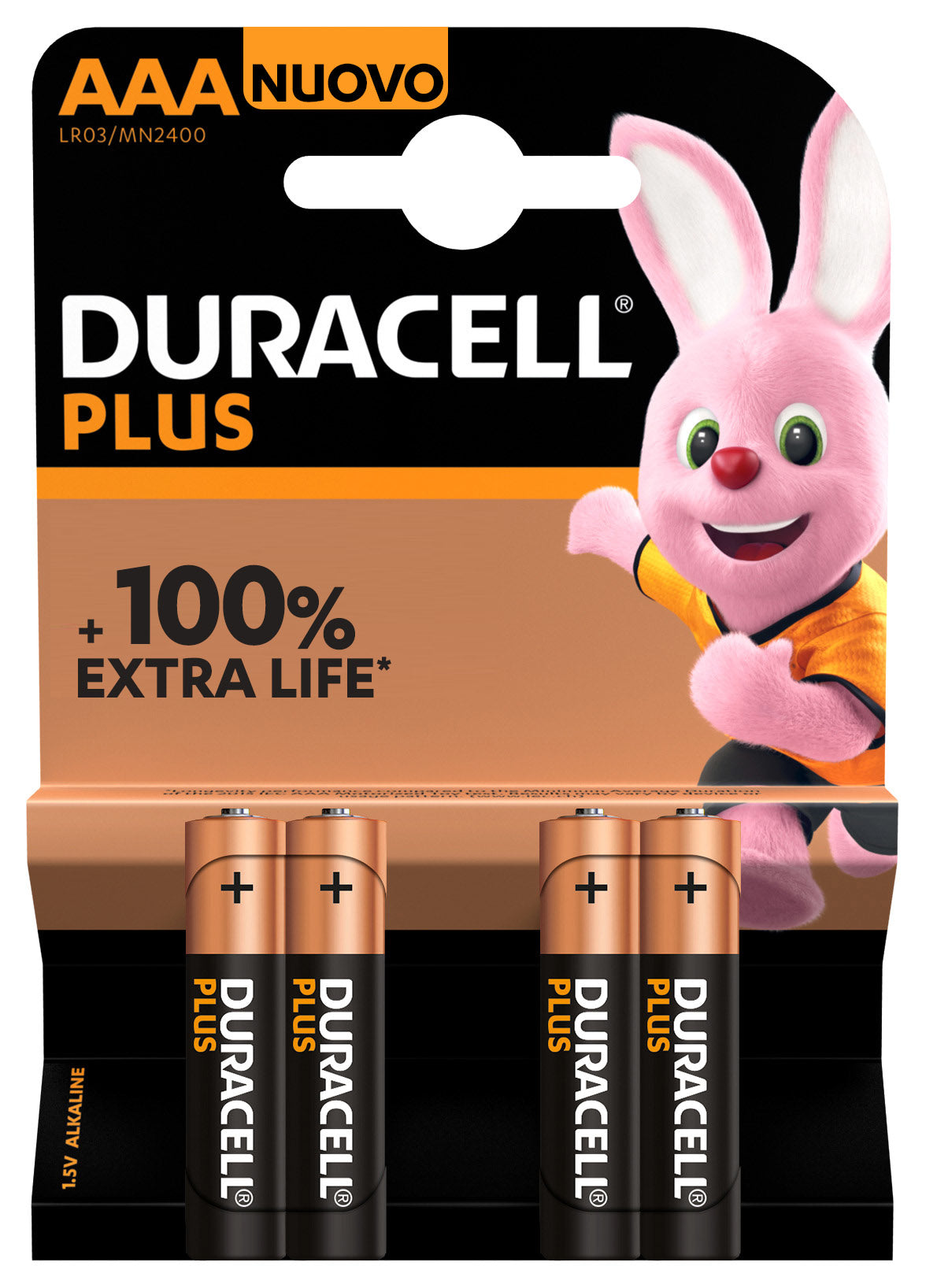 Duracell MN2400B4 Pilas Alcalinas AAA LR03 1.5V Plus Power (4 unidades) 1 pieza(s)