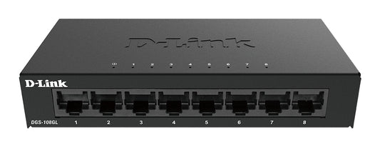 D-Link - DGS-108GL No administrado Gigabit Ethernet (10/100/1000) Negro