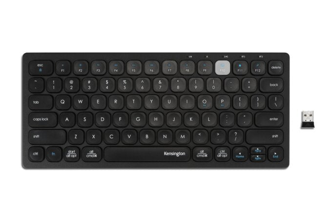 Kensington - Teclado compacto multidispositivo con tecnología inalámbrica dual