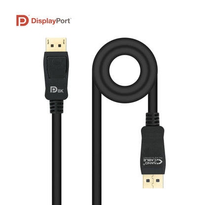 Nanocable - 10.15.2502 cable DisplayPort 2 m Negro