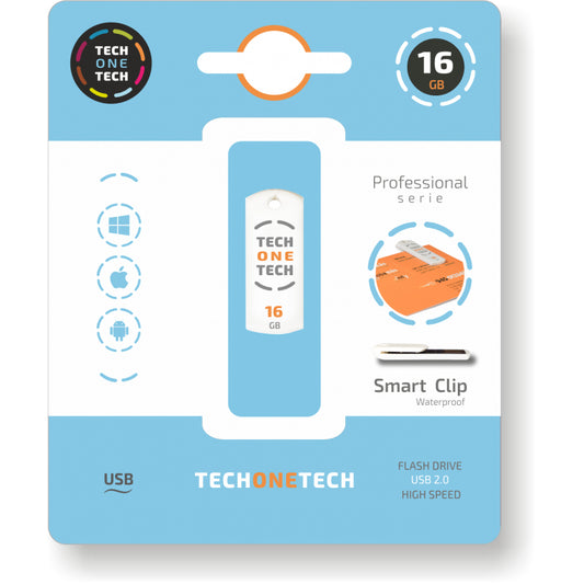 TECH ONE TECH - TEC3004-16 unidad flash USB 16 GB USB tipo A 2.0 Blanco