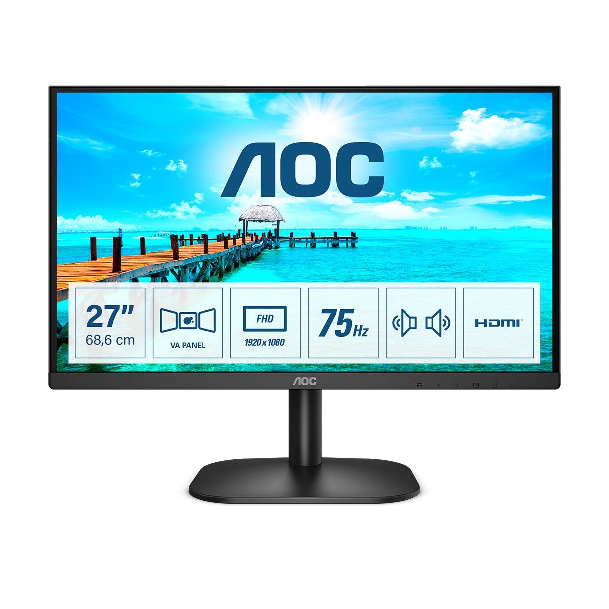 AOC - B2 27B2AM LED display 68 6 cm (27") 1920 x 1080 Pixeles Full HD Negro