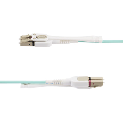 StarTech.com - Cable de Fibra Óptica Multimodo LC a LC (UPC) OM4 de 10m - con Pestillos - 50/125µm - Redes de 100G - Resistente a los Dobleces - Low Insertion Loss - LSZH