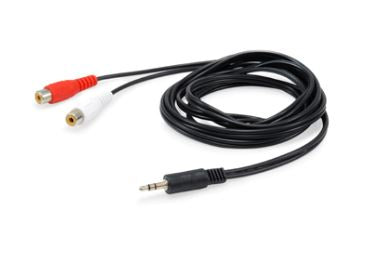 Equip - 147093 cable de audio 250 m 2 x RCA 3 5mm Negro