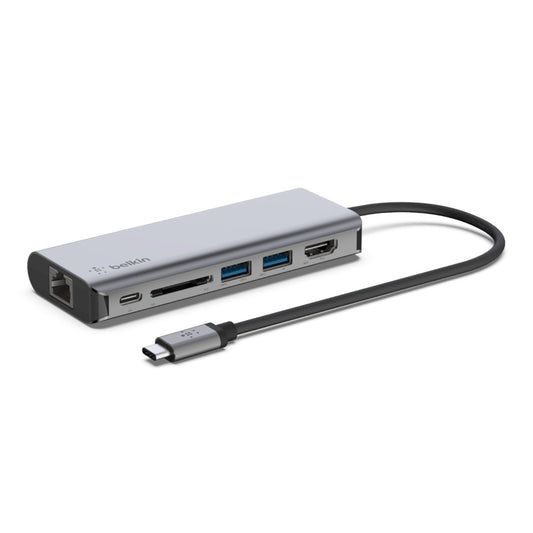 Belkin - AVC008BTSGY base para portátil y replicador de puertos USB 3.2 Gen 1 (3.1 Gen 1) Type-C Negro  Gris