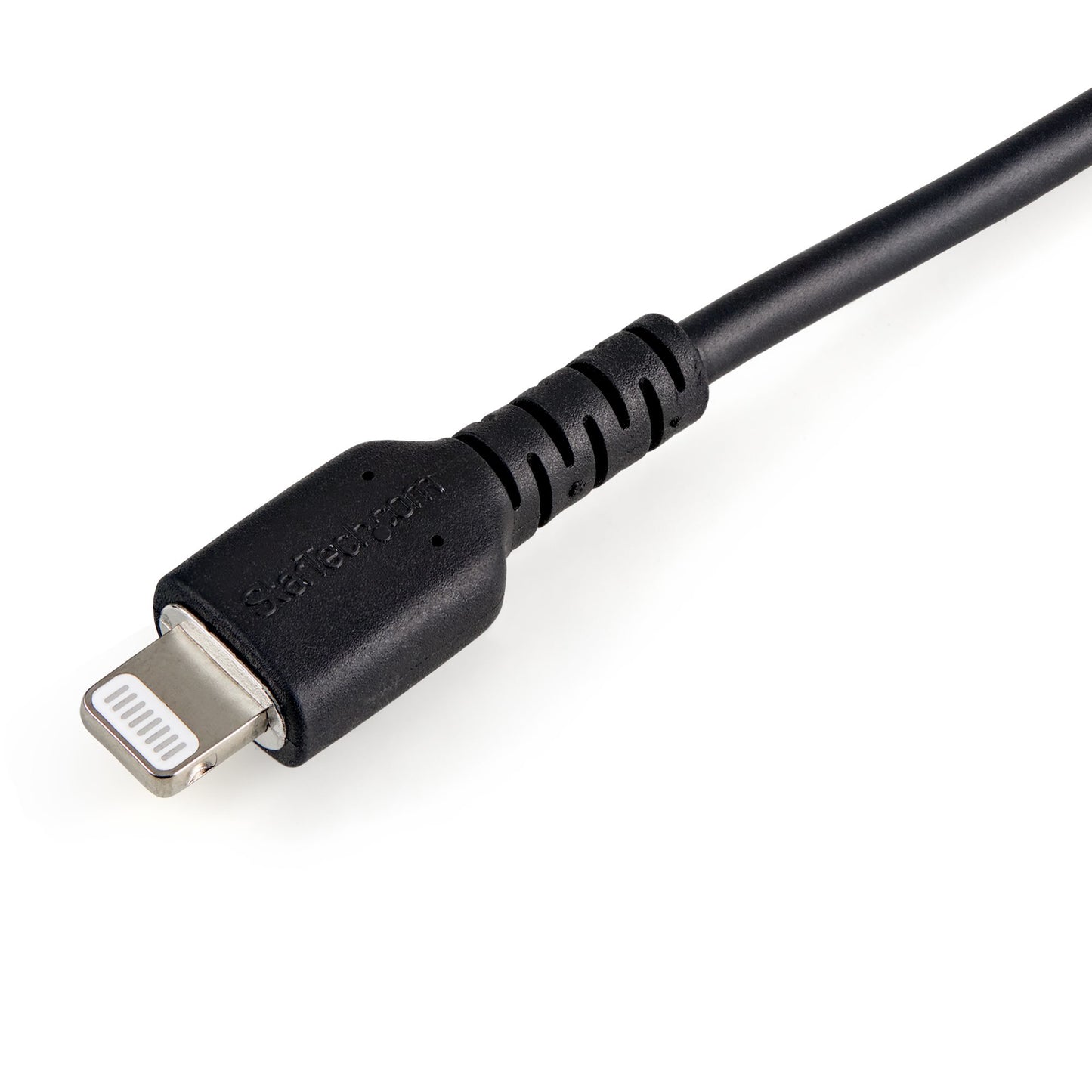 StarTech.com - Cable Resistente USB-A a Lightning de 30 cm Negro - Cable de Sincronización y Carga USB Tipo A a Lightning con Fibra de Aramida Resistente - Certificado MFi de Apple - para iPad/iPhone 12