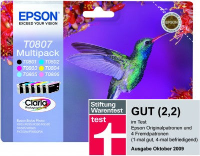 Epson - Multipack 6-colours T0807 Claria Photographic Ink