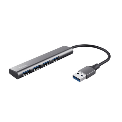 Trust - Halyx USB 3.2 Gen 1 (3.1 Gen 1) Type-A 5 Mbit/s Negro  Gris