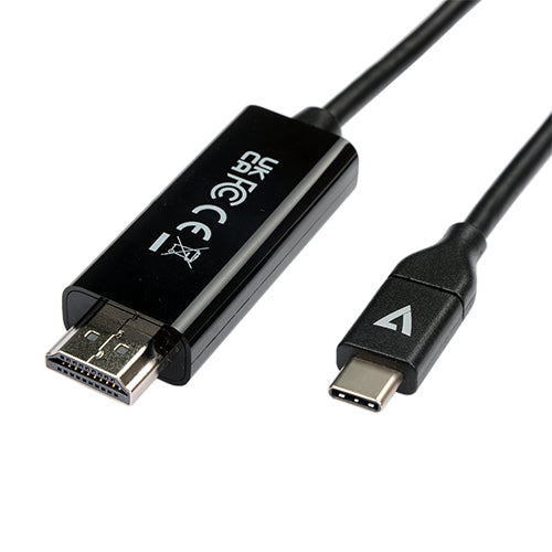 V7 - V7UCHDMI-2M adaptador de cable de vídeo USB Tipo C HDMI Negro