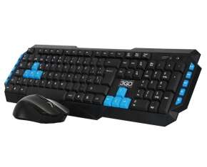 3GO - COMBODRILEW2 teclado Ratón incluido Universal RF inalámbrico QWERTY Español Negro  Azul