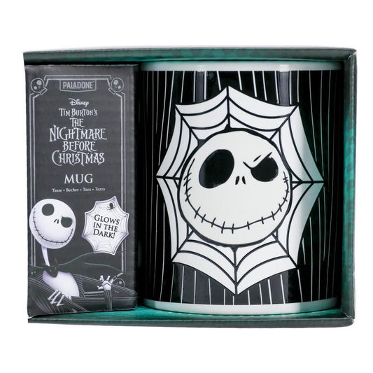 Paladone - Jack Skellington Glow in the Dark Mug tazón Negro  Blanco Universal 1 pieza(s)