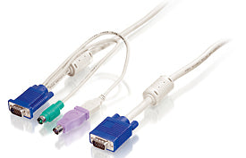 LevelOne - Cable KVM PS/2 y USB de 1.8m