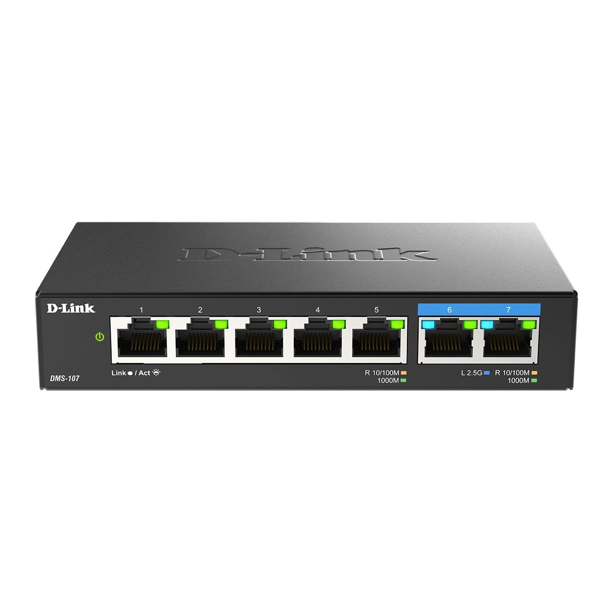 D-Link - DMS-107/E switch No administrado Gigabit Ethernet (10/100/1000) Negro