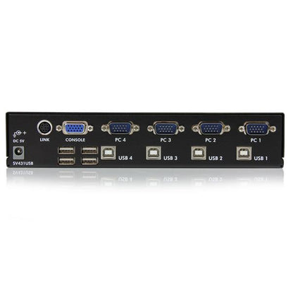 StarTech.com - Conmutador Switch Profesional KVM 4 Puertos Vídeo VGA - USB - Hasta 1920x1440