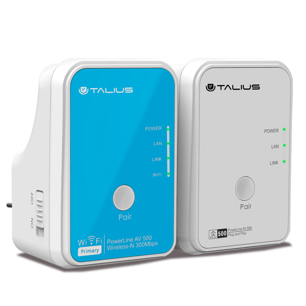 TALIUS - PLC Kit AV500Mbps+AV300Mbps (1 wifi) PLC-500WKIT-V2