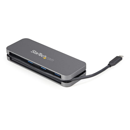 StarTech.com - Hub USB C de 4 Puertos - 3 USB-A 1 USB-C - Ladrón USB 3.0 Tipo C (USB 3.2 Gen 1) - Alimentado por el Bus - Hub Adaptador Portátil USBC to USBA - Cable de 28 5cm y Gestión de Cableado