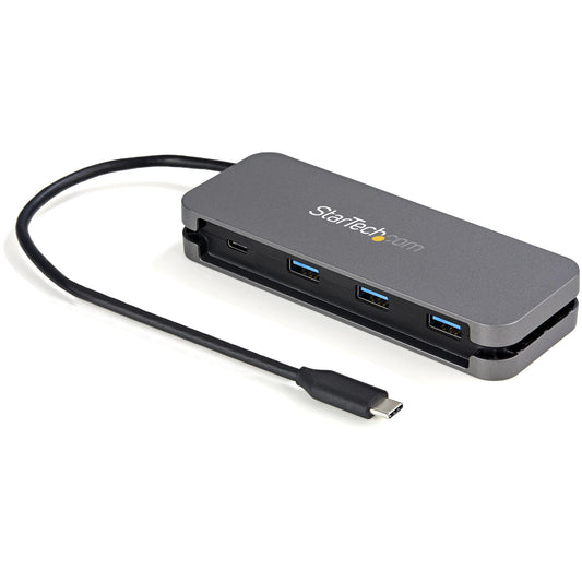 StarTech.com - Hub USB C de 4 Puertos - 3 USB-A 1 USB-C - Ladrón USB 3.0 Tipo C (USB 3.2 Gen 1) - Alimentado por el Bus - Hub Adaptador Portátil USBC to USBA - Cable de 28 5cm y Gestión de Cableado