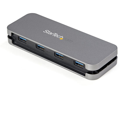 StarTech.com - Hub Ladrón USB C de 4 Puertos - 4x USB-A - Concentrador USB 3.0 Tipo C de 5Gbps (USB 3.2 Gen 1) - Hub Portátil USB-C a USB-A - con Cable de 28 5cm con Gestión de Cableado (HB30CM4AB)