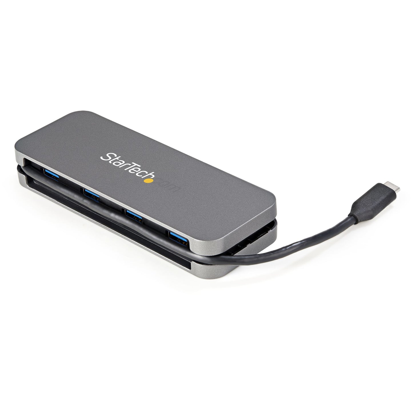 StarTech.com - Hub Ladrón USB C de 4 Puertos - 4x USB-A - Concentrador USB 3.0 Tipo C de 5Gbps (USB 3.2 Gen 1) - Hub Portátil USB-C a USB-A - con Cable de 28 5cm con Gestión de Cableado (HB30CM4AB)