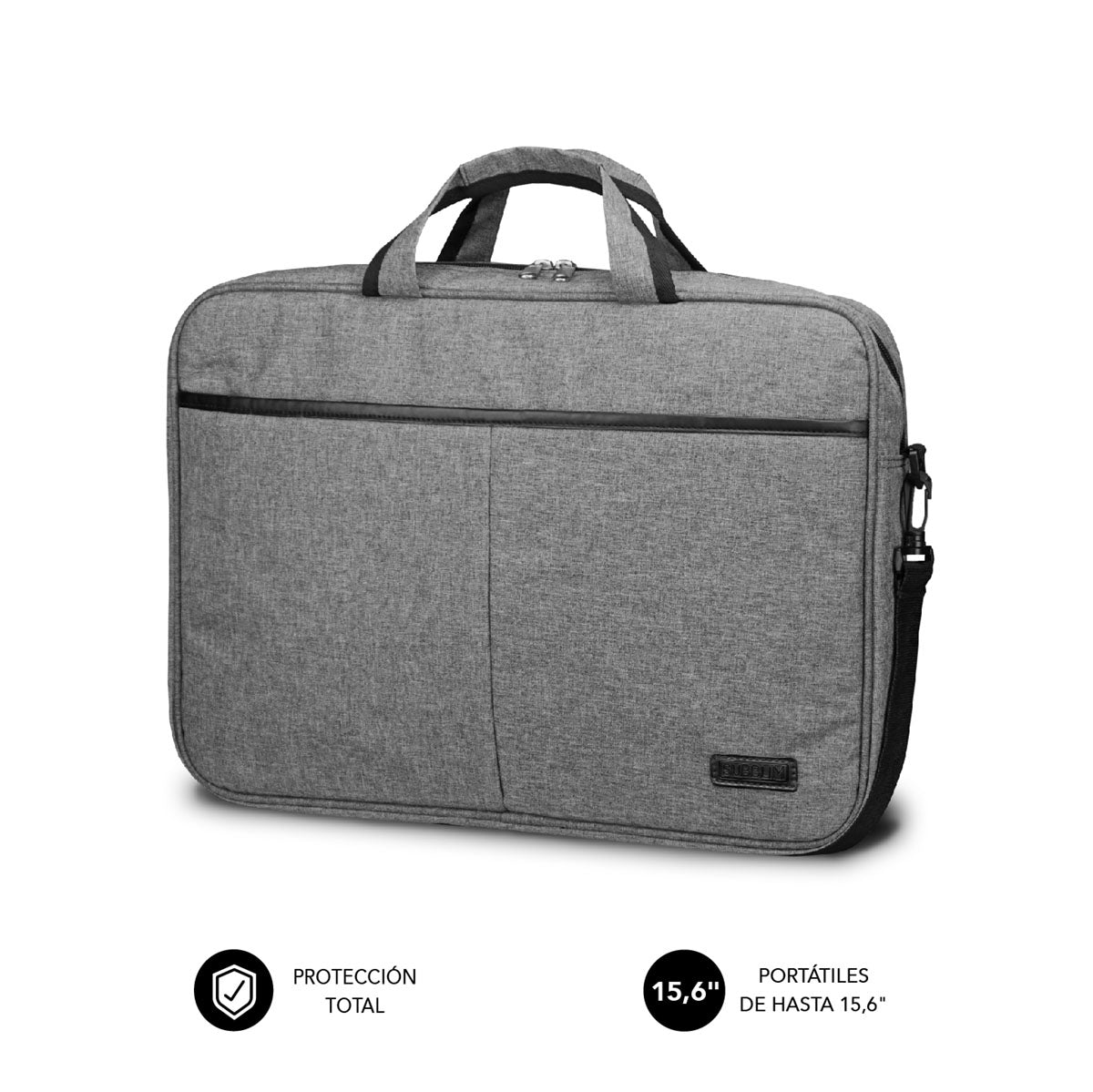 SUBBLIM - Maletín Ordenador Elite Laptop Bag 15 6" Grey