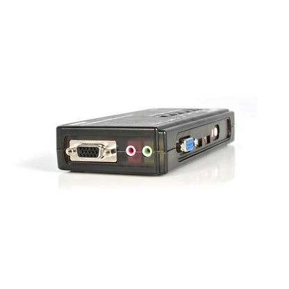 StarTech.com - Juego de Conmutador Switch KVM 4 Puertos Vídeo VGA USB 2.0 con Cables y Audio