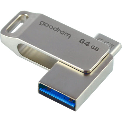 Goodram - ODA3 unidad flash USB 64 GB USB Type-A / USB Type-C 3.2 Gen 1 (3.1 Gen 1) Plata