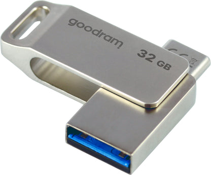 Goodram - ODA3 unidad flash USB 32 GB USB Type-A / USB Type-C 3.2 Gen 1 (3.1 Gen 1) Plata