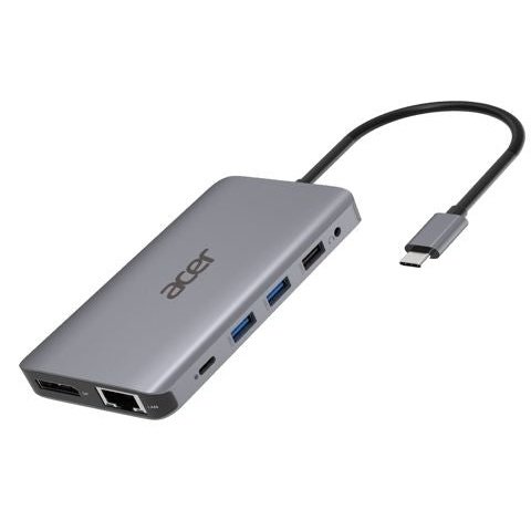 Acer - HP.DSCAB.009 base para portátil y replicador de puertos Alámbrico USB 3.2 Gen 1 (3.1 Gen 1) Type-C Plata