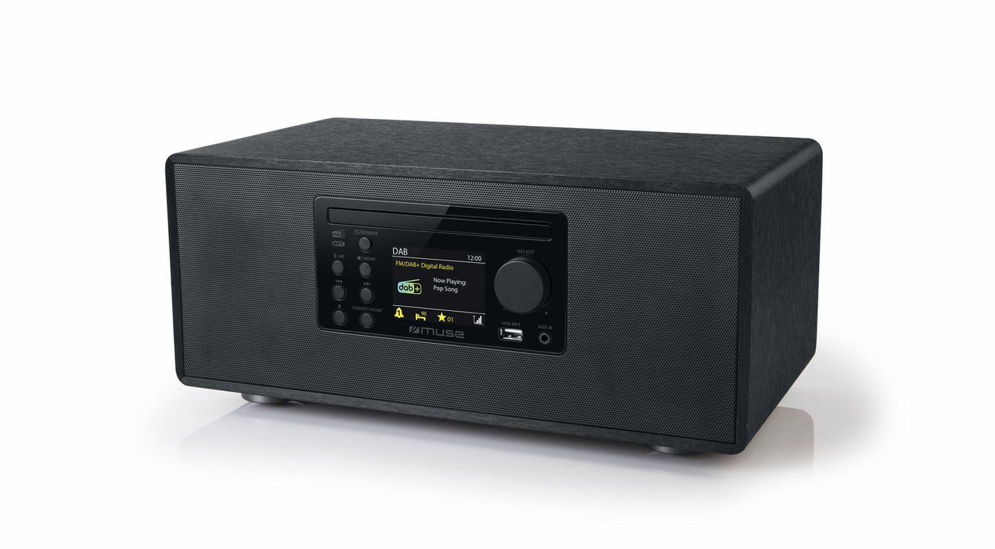 Muse - M-695DBT sistema de audio para el hogar Microcadena de música para uso doméstico 60 W Negro