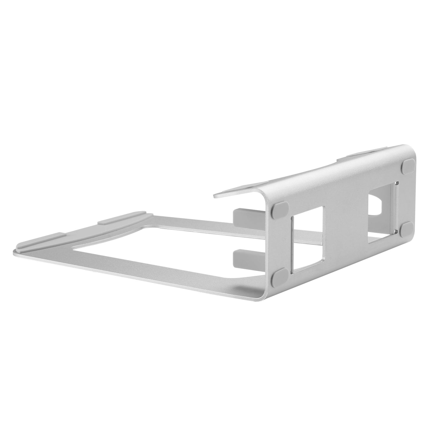 StarTech.com - Soporte para Portátil - Soporte Elevador de Portátil - Base Elevadora o Soporte Vertical de Portátil - Soporte Ergonómico en Ángulo para Escritorio de Oficina - Plateado - de Aluminio