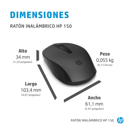 HP - Ratón inalámbrico 150