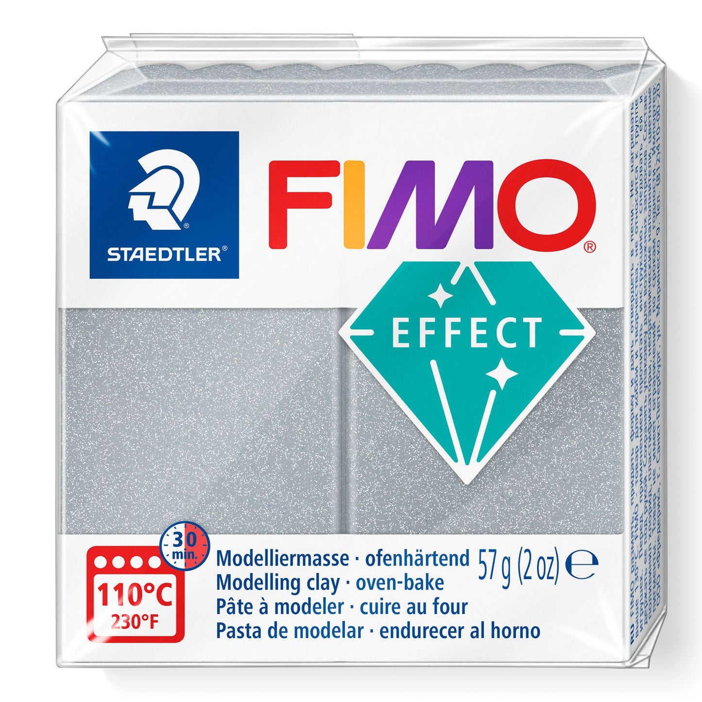 Staedtler - FIMO 8020 Pasta de modelar 57 g Plata 1 pieza(s)