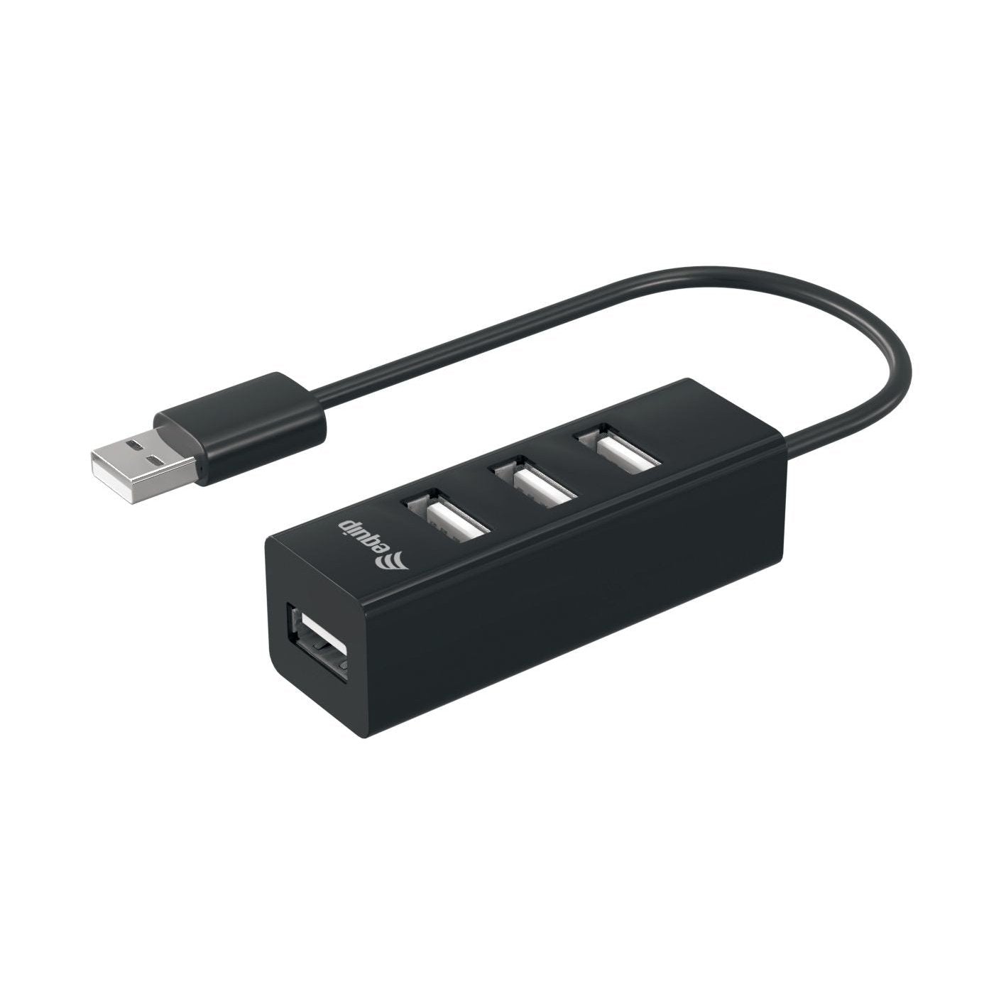 Equip - 128955 hub de interfaz USB 2.0 480 Mbit/s Negro