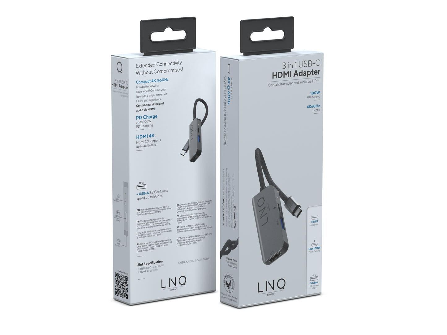 LINQ byELEMENTS - 4K HDMI Adapter with PD and USB-A