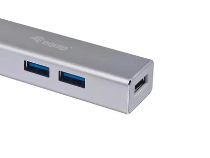 Equip - 128958 hub de interfaz USB 3.2 Gen 1 (3.1 Gen 1) Type-C 5000 Mbit/s Plata