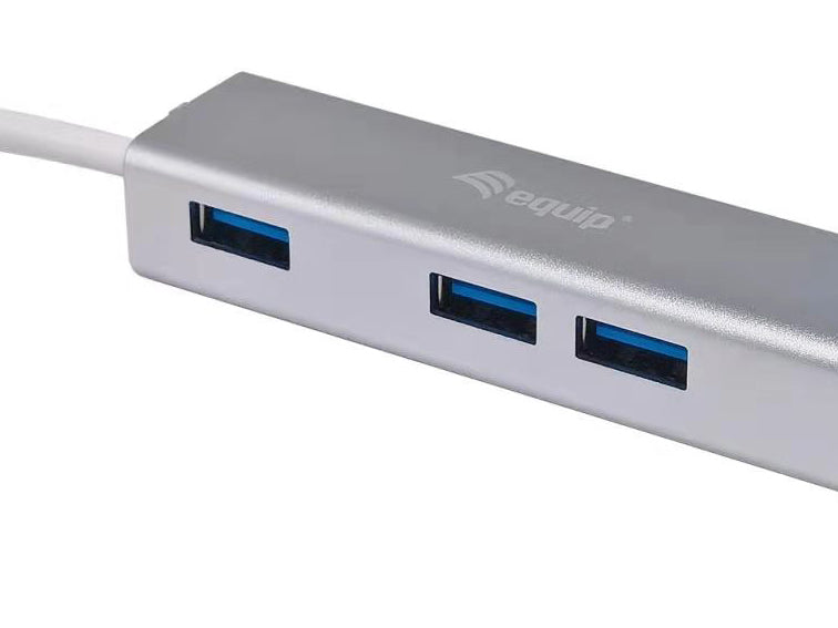 Equip - 128958 hub de interfaz USB 3.2 Gen 1 (3.1 Gen 1) Type-C 5000 Mbit/s Plata