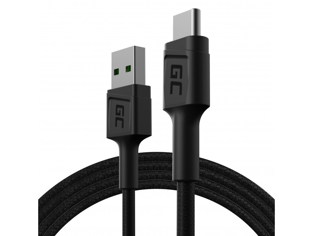 Green Cell - KABGC22 cable USB USB 2.0 1 2 m USB A USB C Negro