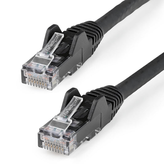 StarTech.com - Cable Ethernet CAT6 de 1m - LSZH - Cable de Red de 10 Gigabits de 650MHz y PoE de 100W UTP sin Enganches (Snagless) con Alivio de Tensión - Negro - CAT 6 - ETL