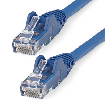 StarTech.com - Cable Ethernet CAT6 de 1m - LSZH - Cable de Red de 10 Gigabits de 650MHz y PoE de 100W UTP sin Enganches (Snagless) con Alivio de Tensión - Azul - CAT 6 - ETL