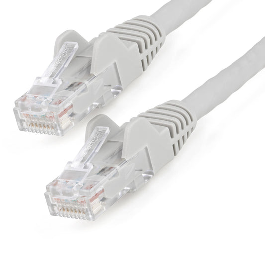 StarTech.com - Cable Ethernet CAT6 de 1m - LSZH - Cable de Red de 10 Gigabits de 650MHz y PoE de 100W UTP sin Enganches (Snagless) con Alivio de Tensión - Gris - CAT 6 - ETL