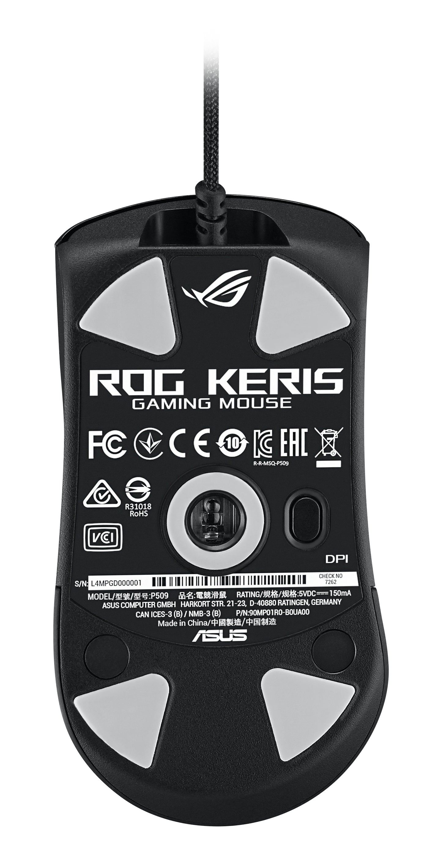 ASUS - ROG Keris ratón Juego mano derecha RF Wireless + USB Type-A 16000 DPI