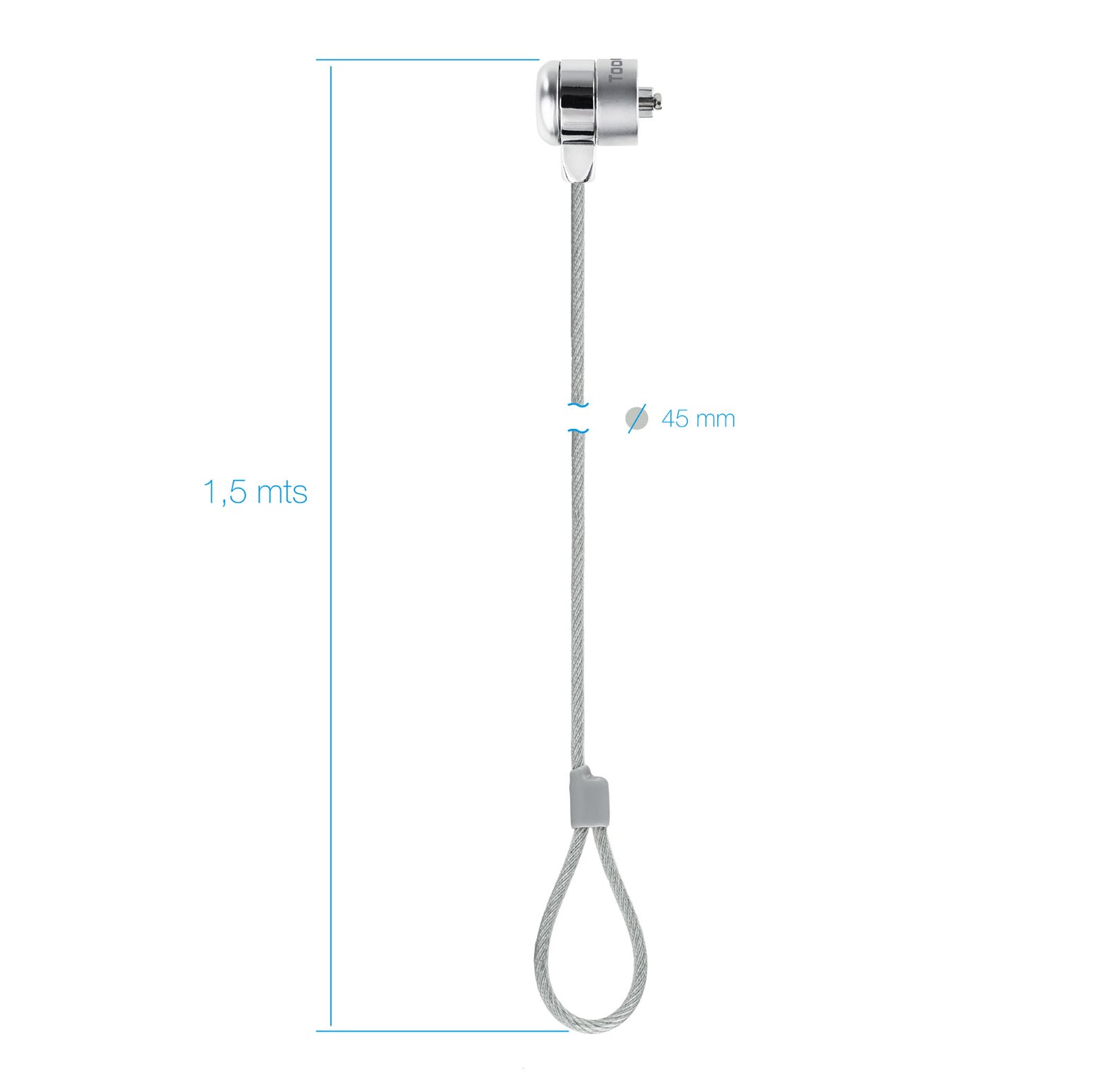 TooQ - TQCLKC0025 cable antirrobo Plata 1 5 m