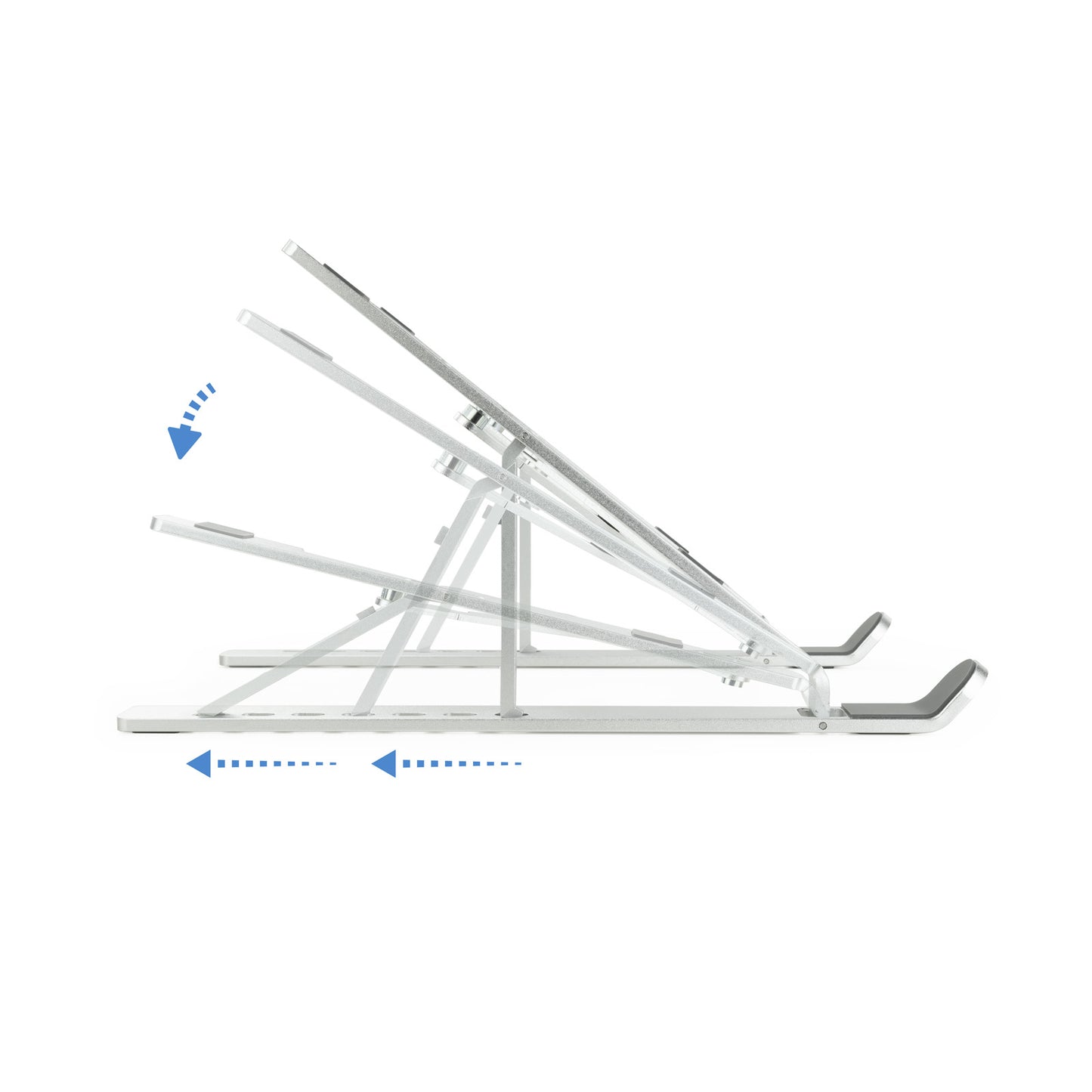 TooQ - TQLRS0033-AL soporte para ordenador portátil Soporte para ordenador portátil y tableta Plata 38 1 cm (15")